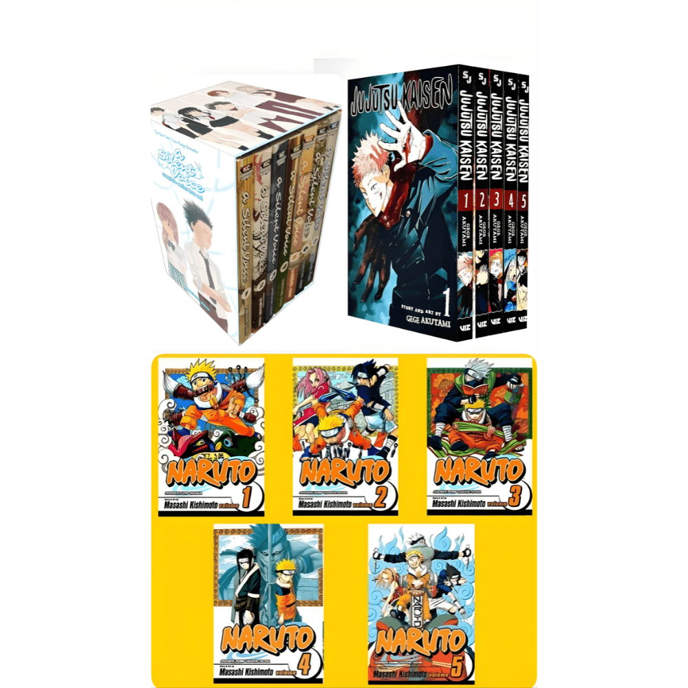A Silent Voice Jujutsu Kaisen Naruto Box Set
