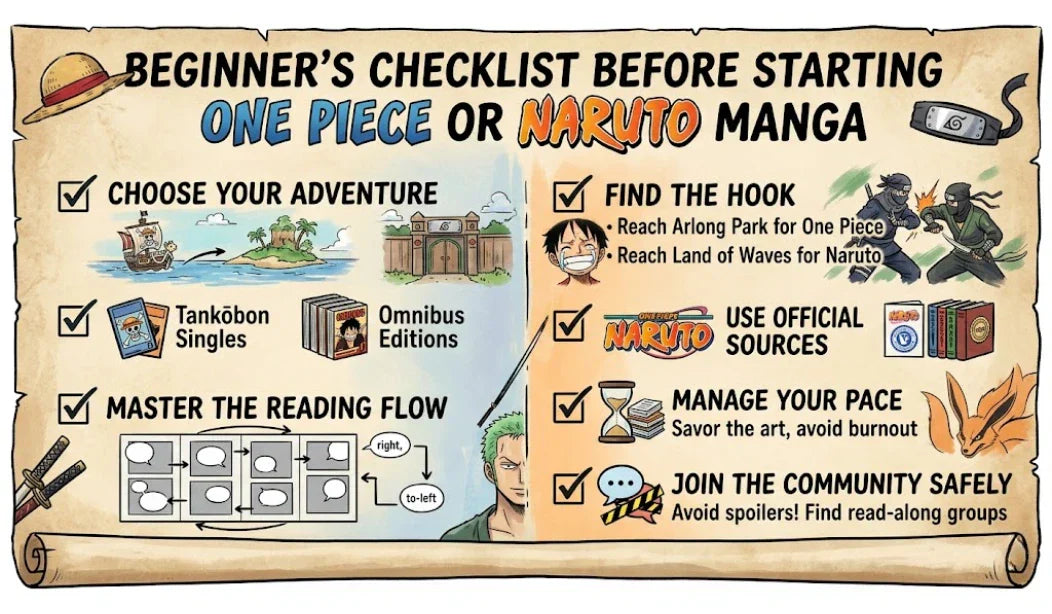 Beginner’s Checklist Before Starting One Piece or Naruto Manga