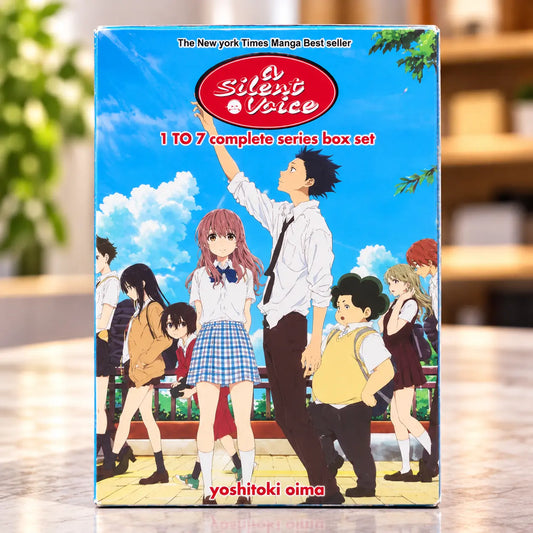 A Silent Voice manga complete box set volumes 1–7 showing the illustrated front panel