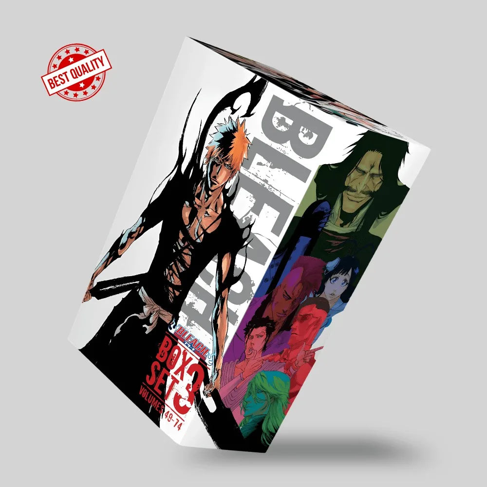 Bleach Manga Box Set 3 displayed open with manga volumes, character artwork, and included collector materials.
