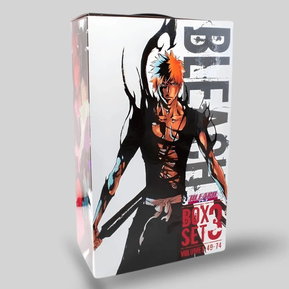 Bleach Volumes 49–74 box set showing the illustrated case with Ichigo Kurosaki and other characters.