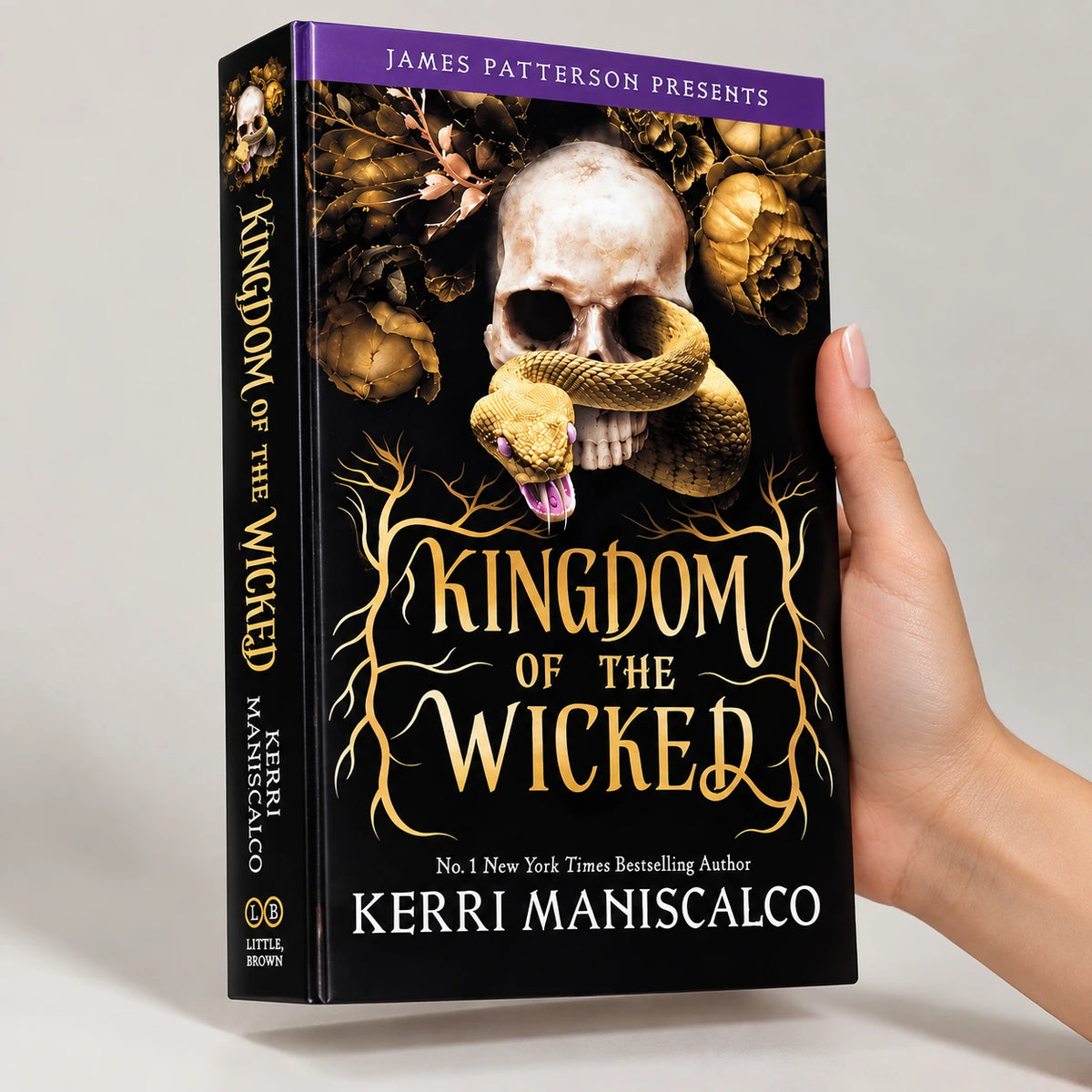 Kerri Maniscalco Kingdom of the Wicked complete 3-book collection with dark gothic skull and floral artwork
