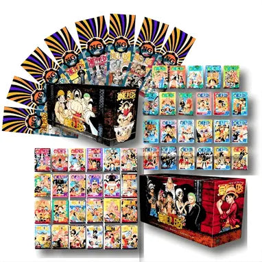 One Piece Volumes 1–90 manga set featuring the collection and a free One Piece wall poster.