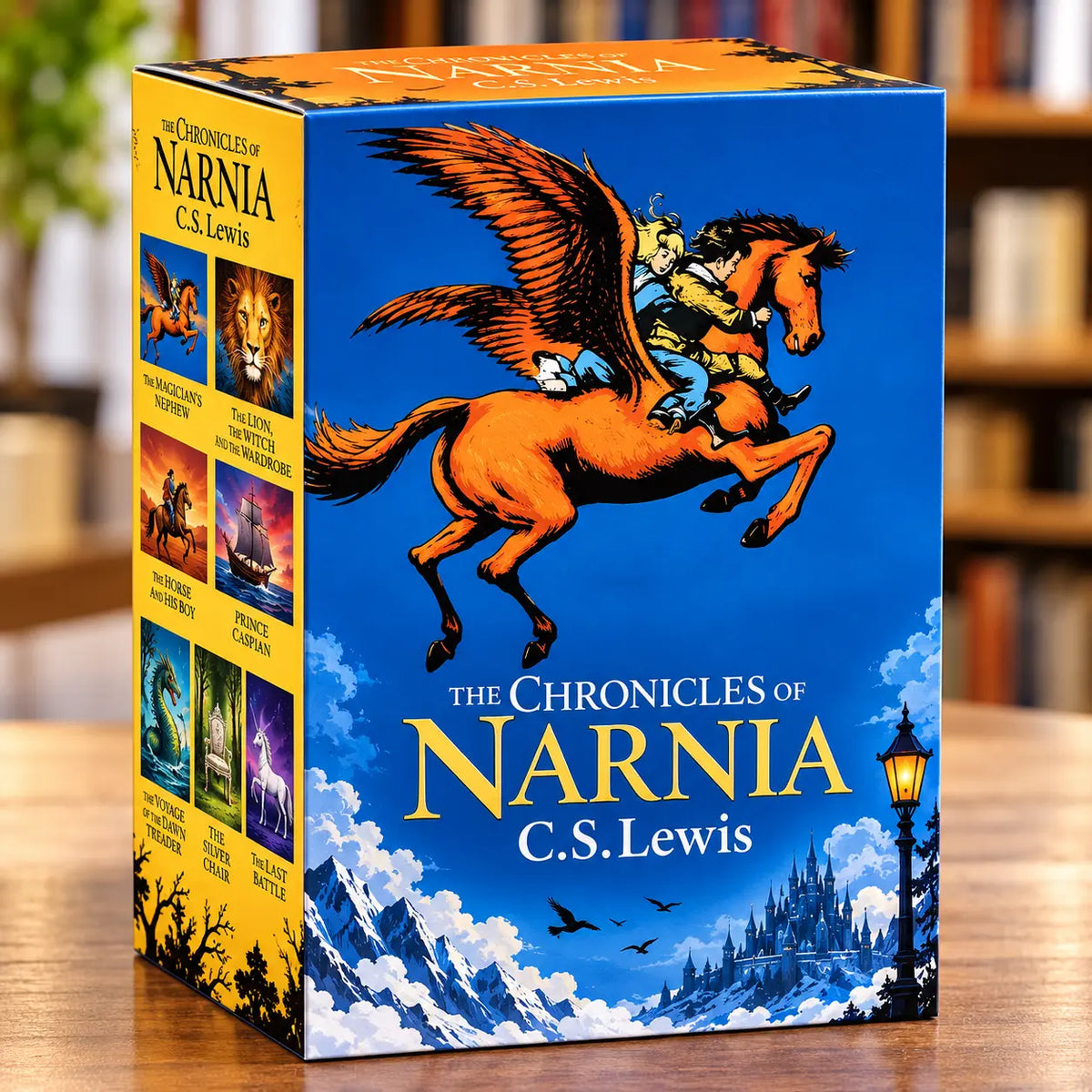 The Chronicles of Narnia complete 7-book box set by C.S. Lewis front cover